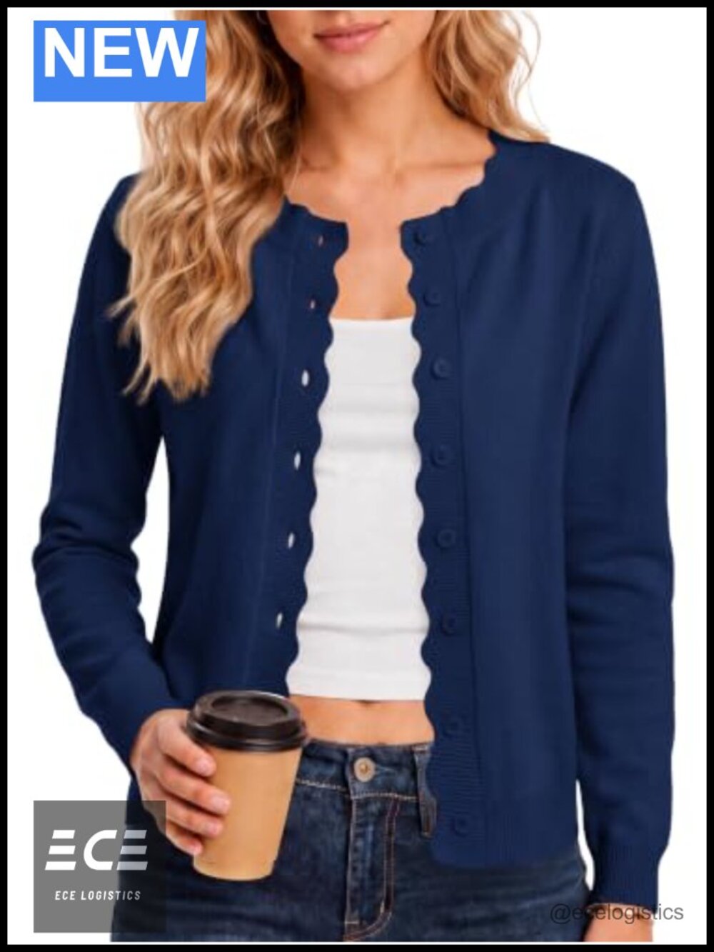 Womens Long Sleeve Button Down Cardigan Lightweight Knit Sweater Shrug